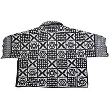 Load image into Gallery viewer, Cardigan Tile Print Knit Black and White for Women