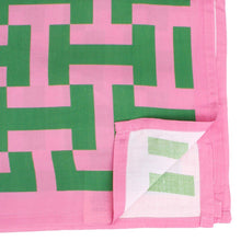 Cargar imagen en el visor de la galería, AKA Sorority Pink Green Geometric Viscose Kimono