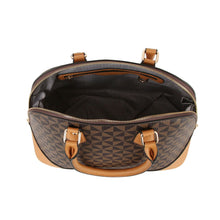 Load image into Gallery viewer, Handbag Brown Diamond Plaid Structured Satchel Bag