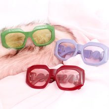 Load image into Gallery viewer, Sunglasses Purple Oversized Geo Luxe Eyewear
