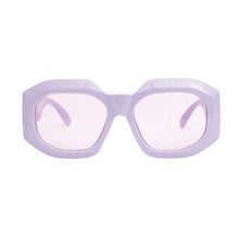 Load image into Gallery viewer, Sunglasses Purple Oversized Geo Luxe Eyewear