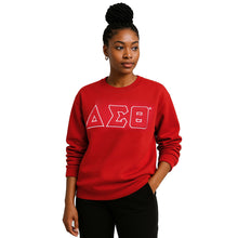 Cargar imagen en el visor de la galería, DST Greek Gear M Red Embroidered Crew Sweatshirt