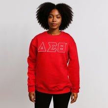 Load image into Gallery viewer, DST Greek Gear XL Red Embroidered Crew Sweatshirt