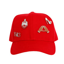 Load image into Gallery viewer, Hat Red Canvas Baseball Cap for Women