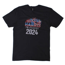 Load image into Gallery viewer, Shirt L Black HARRIS I'M SPEAKING Bling for Women