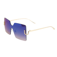 Load image into Gallery viewer, Blue One Piece Square Sunglasses
