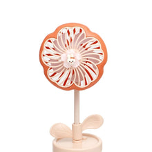 Load image into Gallery viewer, Portable Desk Fan Pink Flower Pot Little Honey