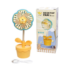 Load image into Gallery viewer, Portable Desk Fan Yellow Flower Pot Pompompurin