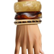 Load image into Gallery viewer, Bangle 3 Pcs Vintage Wood and Wide Bracelet Set