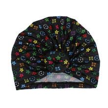 Load image into Gallery viewer, Turban Pre-Tied Donut Black Monogram Print Women