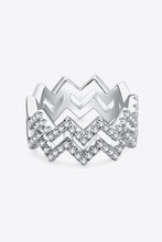 Load image into Gallery viewer, Adored Moissanite Zigzag Stacking Rings