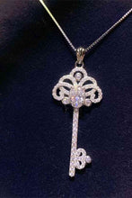 Cargar imagen en el visor de la galería, 1 Carat Moissanite Key Pendant Necklace