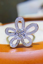 Cargar imagen en el visor de la galería, 1 Carat Moissanite Flower-Shape Open Ring