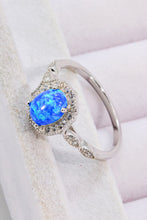 Load image into Gallery viewer, Opal and Zircon 925 Sterling Silver Ring