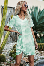 Cargar imagen en el visor de la galería, Twisted V-Neck Short Sleeve Dress