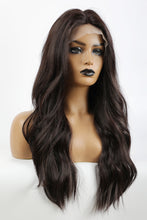 Load image into Gallery viewer, 13*2" Lace Front Wigs Synthetic Long Wave 26" Heat Safe 150% Density in Brown