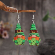 Cargar imagen en el visor de la galería, Wooden Alloy Dangle Earrings