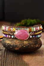 Load image into Gallery viewer, Handmade Crystal Beaded Natural Stone Bracelet