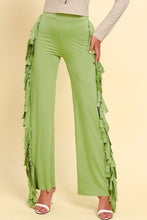 Load image into Gallery viewer, Fringe Trim Wide Leg Pants
