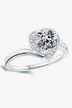 Cargar imagen en el visor de la galería, 1 Carat Moissanite Heart Ring