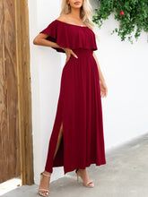 Cargar imagen en el visor de la galería, Off-Shoulder Slit Maxi Dress