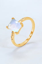 Load image into Gallery viewer, Square Moonstone Ring