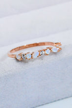 Load image into Gallery viewer, Moonstone and Zircon Decor Ring