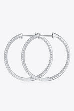 Load image into Gallery viewer, Adored Inlaid Moissanite 925 Sterling Silver Hoop Earrings