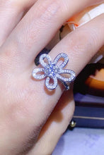 Cargar imagen en el visor de la galería, 1 Carat Moissanite Flower-Shape Open Ring