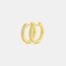 Load image into Gallery viewer, Moissanite 925 Sterling Silver Huggie Earrings