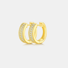 Load image into Gallery viewer, Moissanite 925 Sterling Silver Huggie Earrings