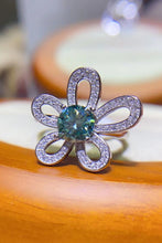 Cargar imagen en el visor de la galería, 1 Carat Moissanite Flower Shape Open Ring