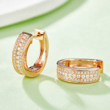 Load image into Gallery viewer, Moissanite 925 Sterling Silver Huggie Earrings