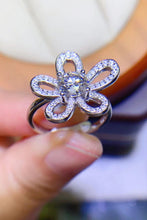 Cargar imagen en el visor de la galería, 1 Carat Moissanite Flower-Shape Open Ring