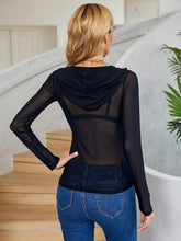 Load image into Gallery viewer, Half-Zip Long Sleeve Hooded Top