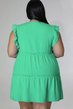Cargar imagen en el visor de la galería, Plus Size V-Neck Frill Trim Mini Dress