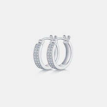 Load image into Gallery viewer, Moissanite 925 Sterling Silver Huggie Earrings
