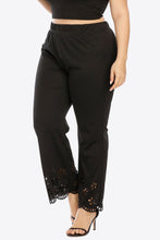 Load image into Gallery viewer, Plus Size Openwork Elastic Waist Pants