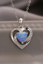 Load image into Gallery viewer, Opal Heart Pendant Necklace