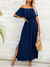 Cargar imagen en el visor de la galería, Off-Shoulder Slit Maxi Dress