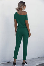 Cargar imagen en el visor de la galería, Asymmetrical Neck Tied Jumpsuit with Pockets