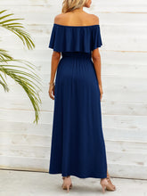 Cargar imagen en el visor de la galería, Off-Shoulder Slit Maxi Dress