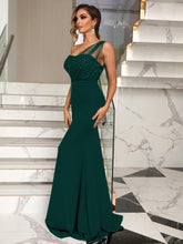 Load image into Gallery viewer, Rhinestone One-Shoulder Formal Dress