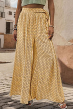 Cargar imagen en el visor de la galería, Printed Tied Wide Leg Pants