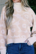 Cargar imagen en el visor de la galería, Flower Pattern Turtleneck Long Sleeve Sweater