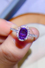 Load image into Gallery viewer, 925 Sterling Silver 1 Carat Purple Moissanite Ring