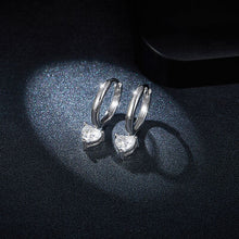Cargar imagen en el visor de la galería, 1 Carat Moissanite 925 Sterling Silver Heart Earrings