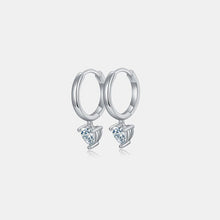 Cargar imagen en el visor de la galería, 1 Carat Moissanite 925 Sterling Silver Heart Earrings