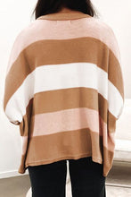 Load image into Gallery viewer, Striped Round Neck Long Sleeve Sweater