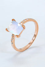 Load image into Gallery viewer, Square Moonstone Ring